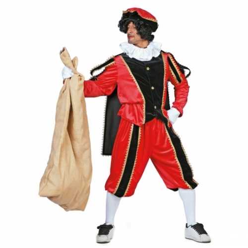 Carnavalsverkleedkleding Rood/zwarte pieten verkleedkleding fluweel