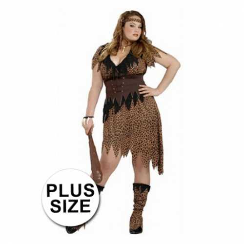 Grote maten cavewoman jurk