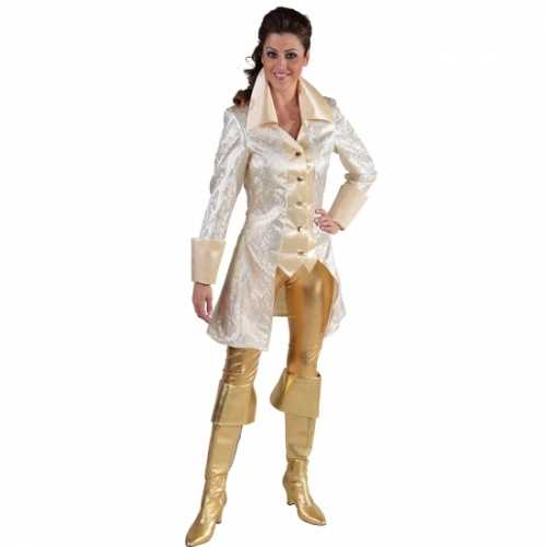 Grote maten jasje brokaat wit