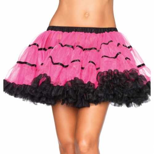 Roze zwart onderrok petticoat luxe