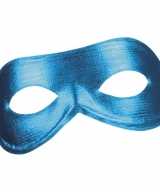 Blauw metallic oog masker dames