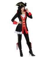 Carnaval piraten verkleedkleding kapitein rose dames