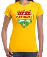 Carnaval verkleed t-shirt limburg geel dames
