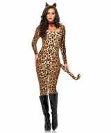 Catsuit me luipaardprint dames