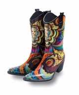 Dames cowboy rubberen laarzen bloem