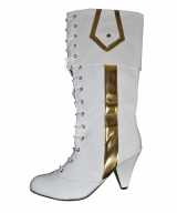 Dames feest laarzen wit goud