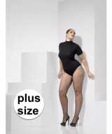 Grote maat netpanty zwart