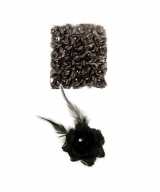 Haarbloem zwart elastiek