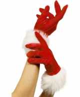 Handschoenen rood bont