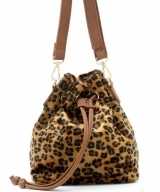 Hip schoudertasje bruin zwart luipaardprint panterprint dierenprint 30 pu nepleer