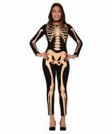 Horror skelet verkleed pak verkleedkleding dames