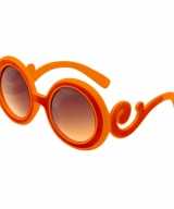 Oranje bril krullend montuur 10046825