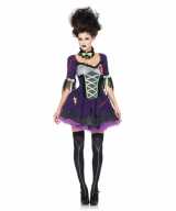 Paarse zombie jurk strikken