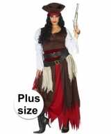Plus size carnaval piraten verkleedkleding francis dames