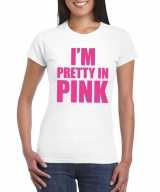 Toppers i am pretty in pink shirt wit dames