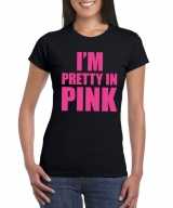 Toppers i am pretty in pink shirt zwart dames