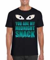 You are my midnight snack halloween zombie t-shirt zwart heren