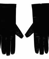 Zwarte gala handschoenen kort van satijn 20